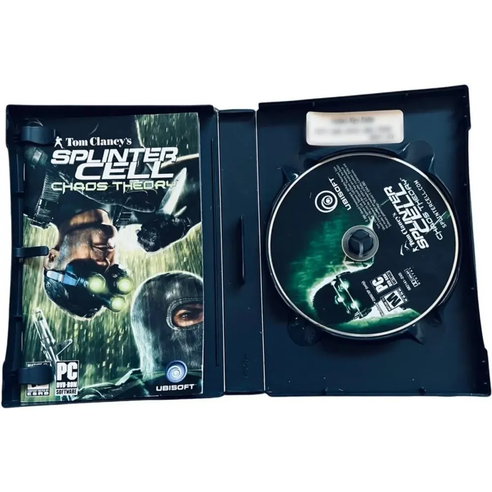 Tom Clancy's Splinter Cell Chaos Theory PC Video Game 2005 Complete Manual VG+